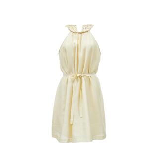 绫致ONLY2025春夏新款时尚潮流短裙挂脖系带收腰连衣裙女士