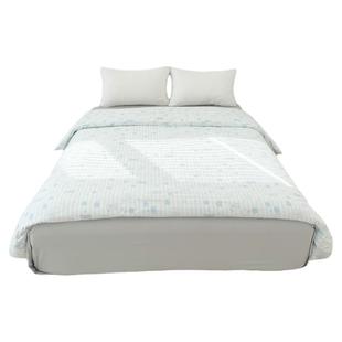 海盐物语 可爱蓝色条纹全棉被套被芯罩100纯棉150x200单件少女系