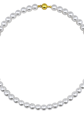 澳白色磁吸扣高级感项链女