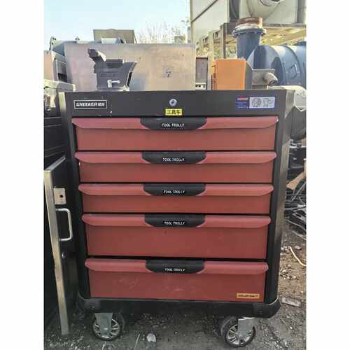【议价-可维修】GREENER工具车 七层抽屉式 移动轮 红色 布垫 全