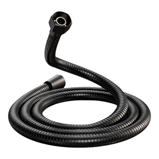 黑色花洒软管大口径不锈钢增压水管防爆洗淋浴喷头连接大流量出水