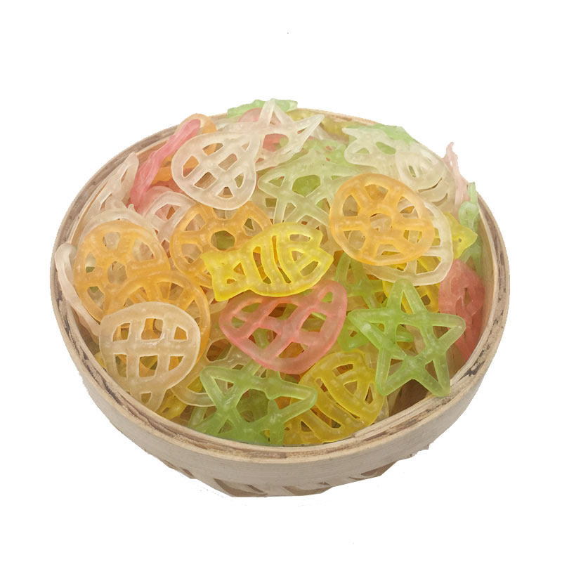 五彩虾片彩色油炸原料自己炸泡司