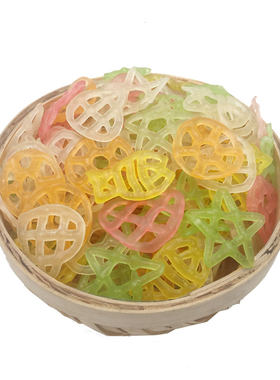 五彩虾片彩色油炸原料自己炸泡司