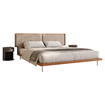 PAULJOHN新款极简轻奢皮艺大床