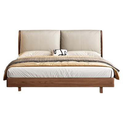 黑胡桃木主卧室大床推荐