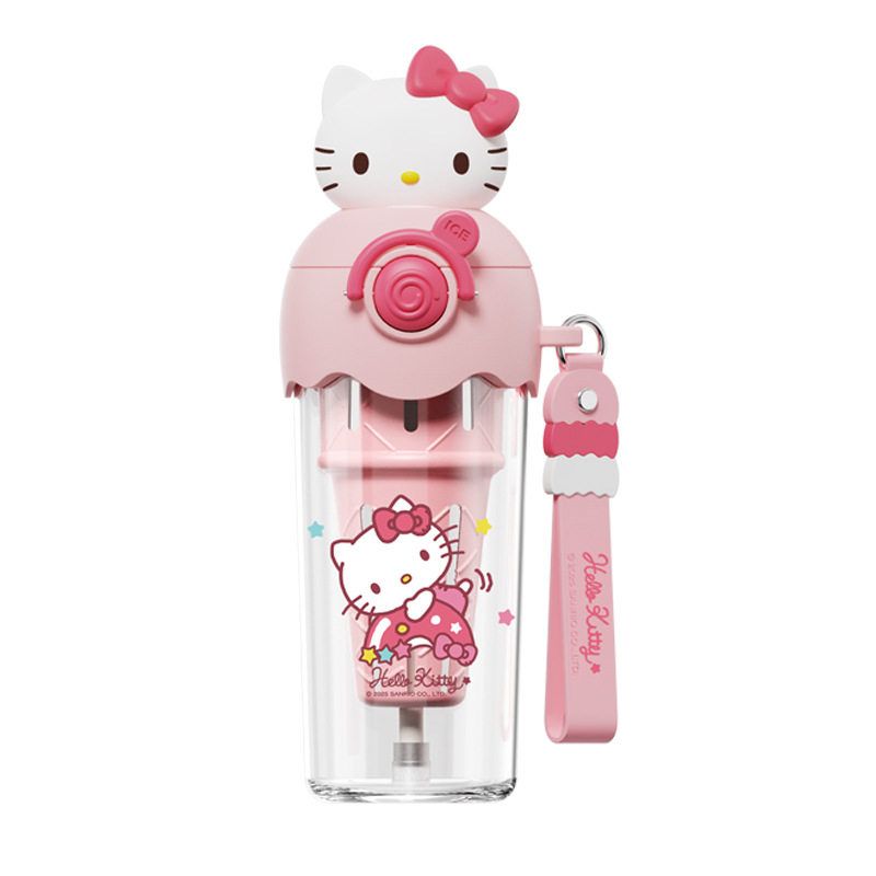 hellokitty可爱吸管果茶杯女生