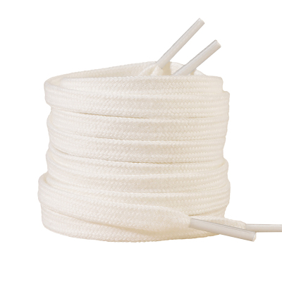 0.6cm窄款鞋带白色扁平纯棉鞋带
