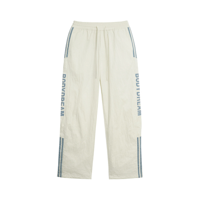 BODYDREAM皱感尼龙梭织长裤男sporty拼接阔腿运动裤 2026春季新品