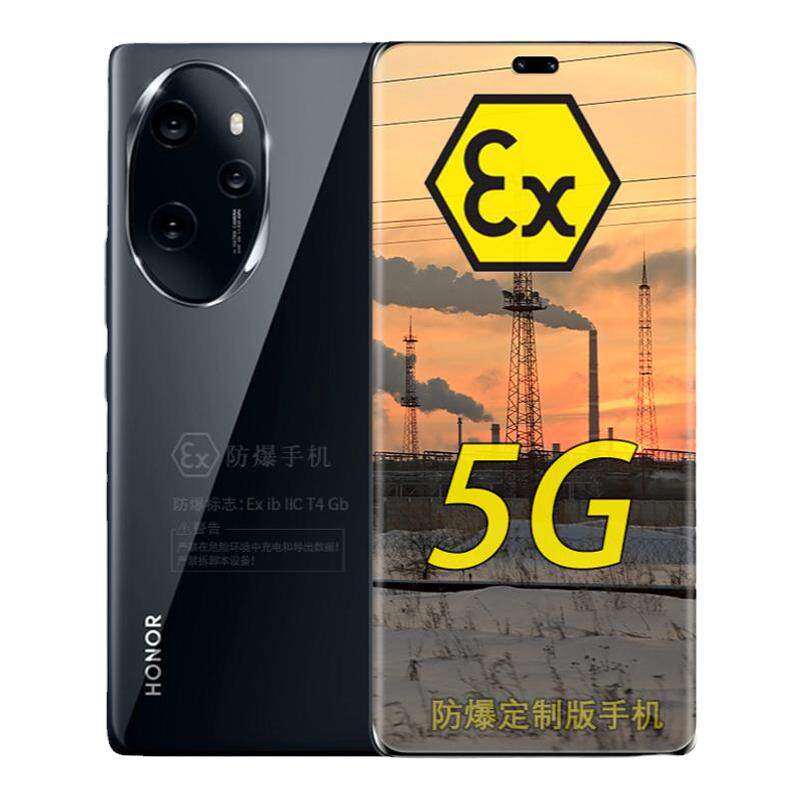 honor/荣耀 荣耀100 Pro 智能手机定制版防爆化工厂石油库天然气工业医药专用T4工业巡检加油站石油EX 带证书