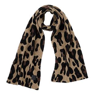 MOUSSY 冬季新品复古豹纹撞色保暖时尚围巾女010IA172-7461