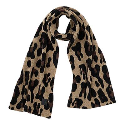 MOUSSY 冬季新品复古豹纹撞色保暖时尚围巾女010IA172-7461