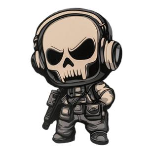 RETLPER反光贴纸 原创 Q版幽灵面罩男cod 平面防水汽摩贴纸