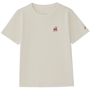 【凉感】NAUTICA/诺帝卡女装26夏季新品双面布水果刺绣短袖T恤