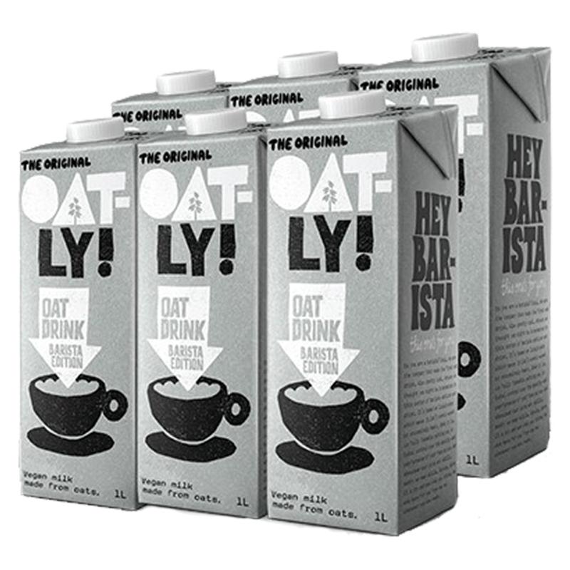 【自营】瑞典OATLY噢麦力咖啡大师燕麦奶咖啡奶植物饮料1L*6瓶