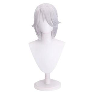 馒头家 VALORANT JETT cosplay 假发 银白造型假发