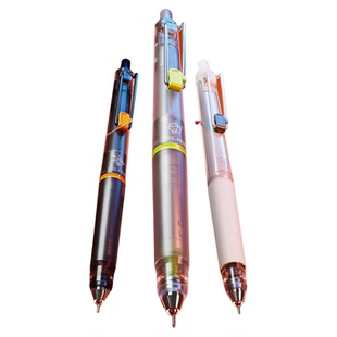 晨光文具火星舱黑色按动中性笔0.5mmCS针尖锥秒干速干笔时空舱办公学生考试考研专用高颜值刷题笔黑科技