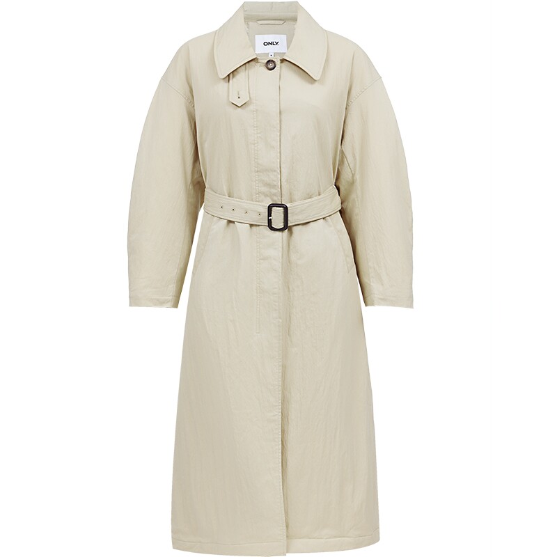 ONLY90白鸭绒长款风衣式羽绒服