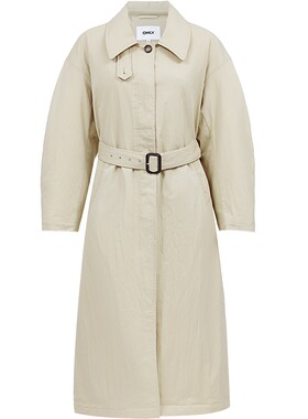 ONLY90白鸭绒长款风衣式羽绒服