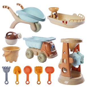 儿童沙滩玩具车挖沙土工具沙漏铲子桶海边玩沙子装备套装宝宝戏水