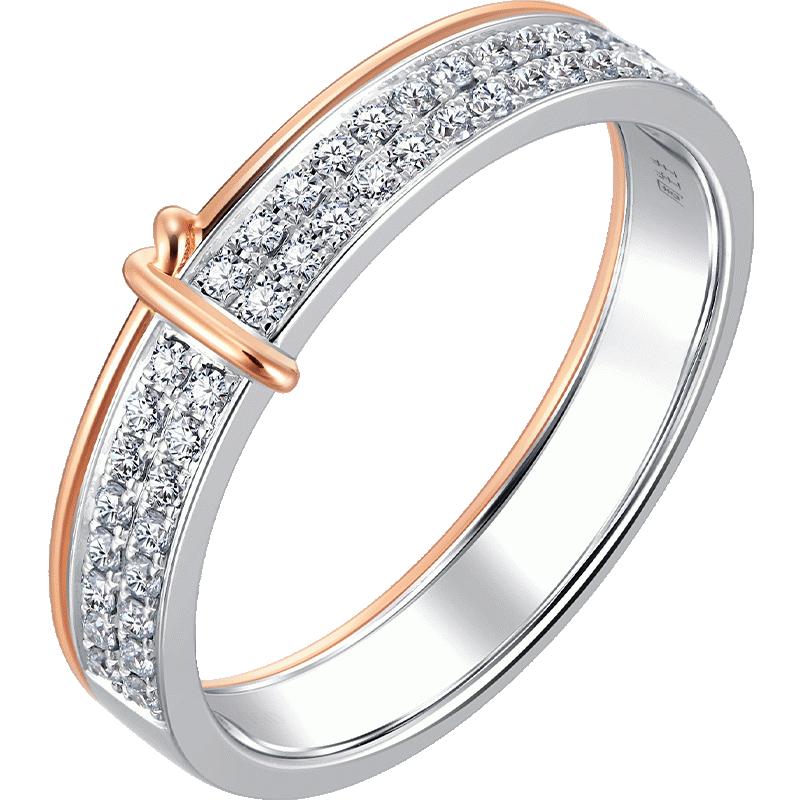 周生生PROMESSA同心系列18K金同心结钻石排钻91576R