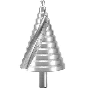 宝塔钻6-65mm大尺寸开孔器4241高速钢螺旋槽阶梯钻6542不锈钢钻头