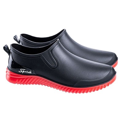 雨鞋男低帮防滑牛筋底厨房水鞋男士工地雨靴防水胶鞋平底轻便厚底