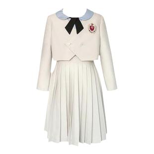 pureshare蓬纱馆 女童演讲服英伦学院风套装大童主持人礼服套装裙