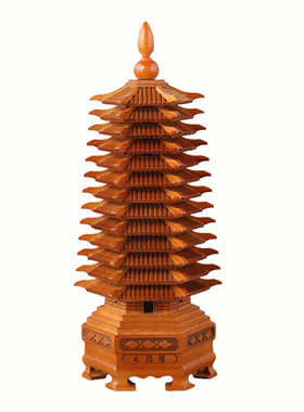 桃木文昌塔摆件旗舰店木质十三层