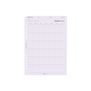 韩国plepic月周计划A5活页本替芯加厚内页横线方格6孔/12孔活页纸