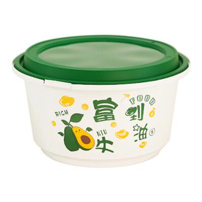 博瑞圆形pp防盗扣一次性餐盒