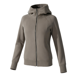 lu同运动外套卫衣女抓绒帽衫全拉链连帽加绒运动外套瑜伽服上衣