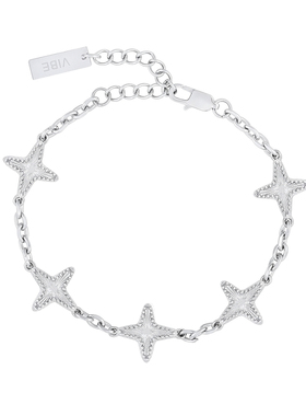 四芒星星串珠叠戴男女手链可调节