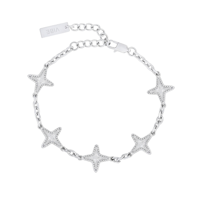 四芒星星串珠叠戴男女手链可调节