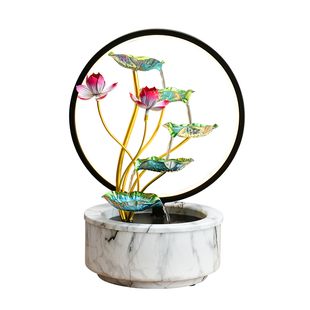 风水轮流水生财循环水摆件装饰客厅玄关乔迁新居礼品招财开业礼物