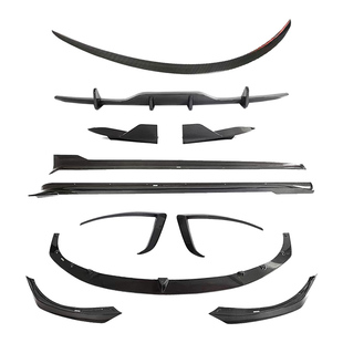 适用于特斯拉models改装碳纤维压尾翼牛角镜壳23款扰流包角