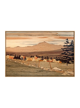 中古美式风景装饰画餐厅玄关