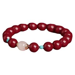 本命年马年万山朱砂手链女款和田玉手串男礼物珠宝正品官方旗舰店