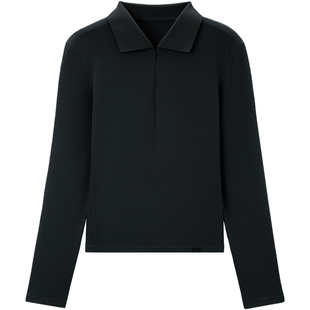 蕉下超模云感polo衫翻领针织衫修身长袖T恤肌底衣内搭上衣打底衫