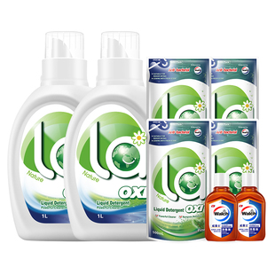 【直播专享】la有氧洗威露士洗衣液松木8斤+消毒液60ml*2