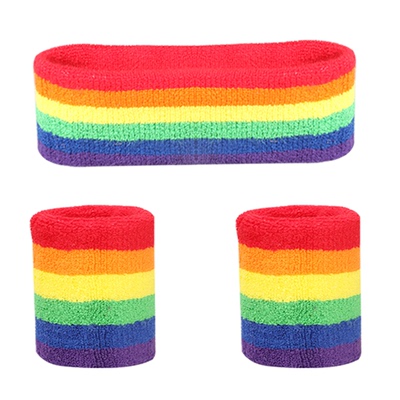 彩虹护腕时尚潮流健身跑步擦汗