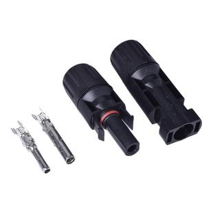 光伏连接器MC4太阳能板组件接头公母插头防水阻燃1000V 30A插头