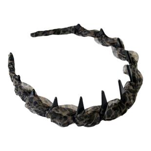 新款豹纹带齿发箍女高颅顶洗脸头箍外出百搭发卡头饰韩国气质发饰