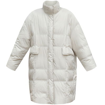 中长款蓬松90白鸭绒保暖羽绒服