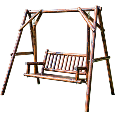 全实木庭院田园风阳台户外秋千