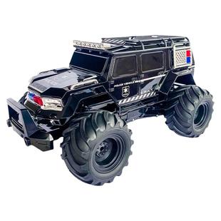 大号遥控水陆两栖警车儿童四驱充电灯光音乐汽车越野攀爬赛车模型