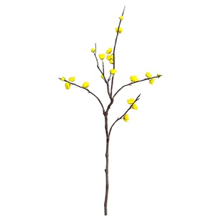 中式手感仿真黄色腊梅禅意干花假花摆件客厅书房茶几花艺梅花插花