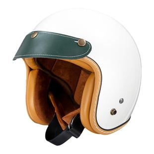 复古头盔牛皮帽檐扣式半盔牛皮帽檐皮质帽沿复古头盔帽檐配件