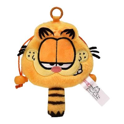 YUYI正版联名加菲猫毛绒公仔束口袋耳机包收纳小包卡包挂件钥匙扣