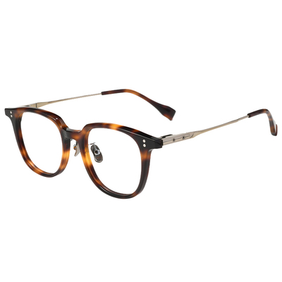 复古文艺绅士格调板材纯钛眼镜