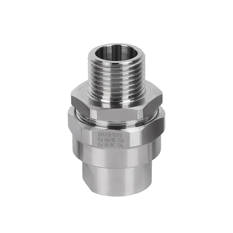 BHJ不锈钢防爆活接头 304内外螺纹变径对丝G1/2M20PG9非标定制